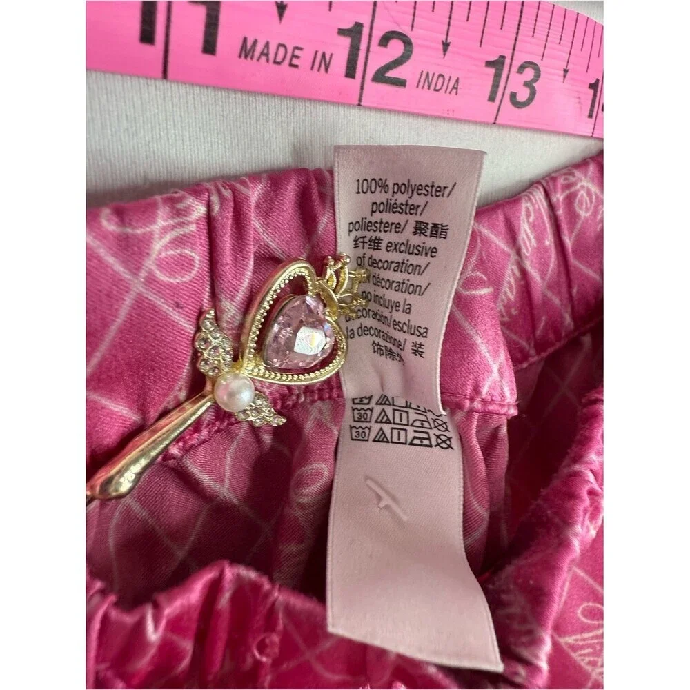 Victoria's Secret pants shiny Pink Patterned Satin Pajama Pants